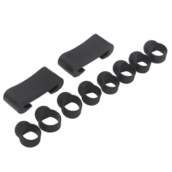 8 STK Tungtrommel Fingertupper Silikon Instrumenttilbehør med 2 STK Trommestikkholder
