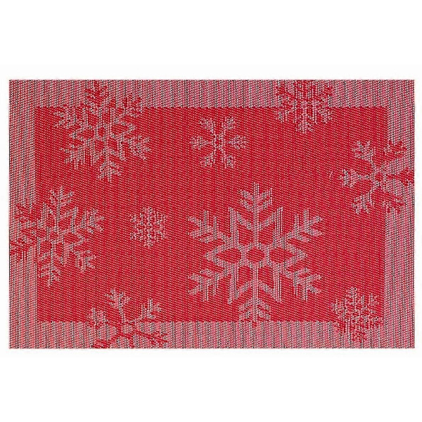Jacquard-tabletti, punainen lumihiutale