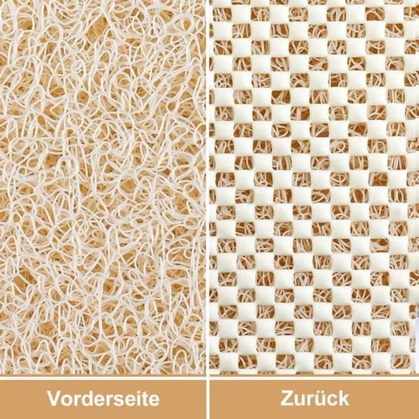 Skridsikker brusemåtte, bademåtte med drænhuller, beige, 40 x 60 cm