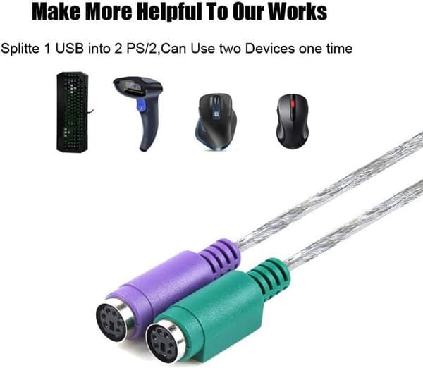 USB til PS/2-adapter, USB-adapter til tastatur- og musekonverter
