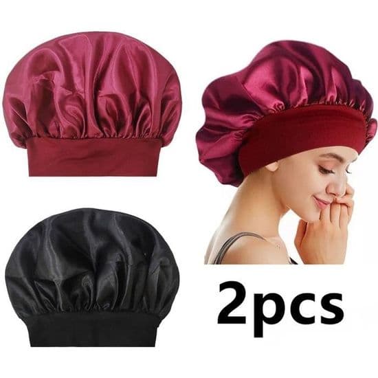 Duschmössa - Dam - Satin - Elastisk - Vattentät - 2 stycken