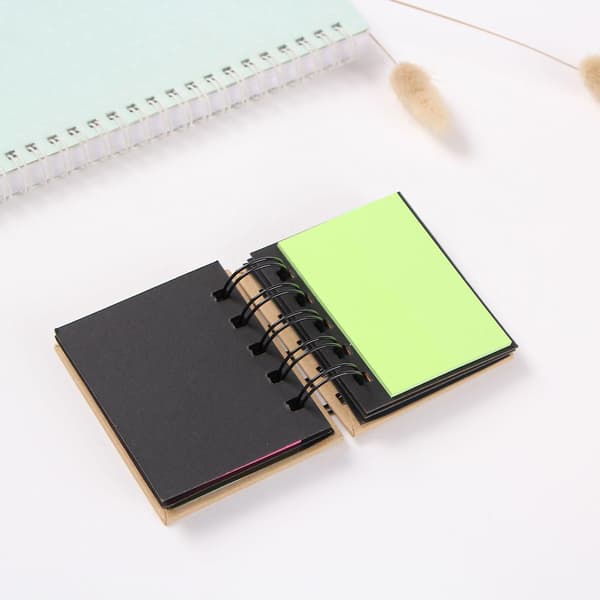 Sticky Notes Box Multi Memo Notisblokk Portfolio, 5 farger, Brun, 85*80mm