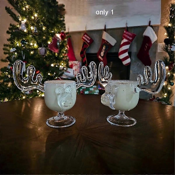 Jullov Koppset Glas Kopp Julglas för Drycker, Rymmer 24 cl
