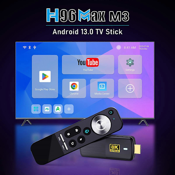 H96MAX M3 Mini TV-sticka Android 13.0 Smart TV-box WiFi6 4K*2K H.265 HEVC RK3528 Set Top Box Mediaspelare PK D6 G7 STICK