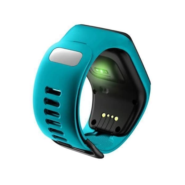 Blågrøn erstatningssilikone smartwatch-rem til TomTom Runner 2/3 og TomTom Spark 3, remforbinder