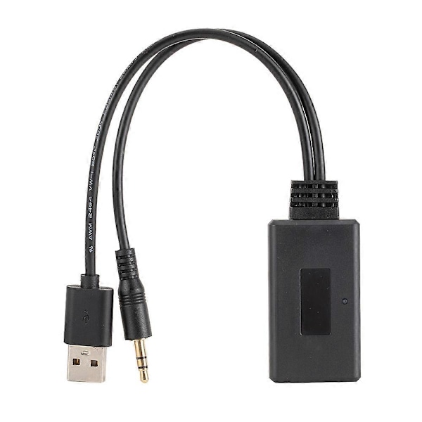 Nyaste Bluetooth 5.0 Mottagaradapter USB + 3.5mm Jack Stereo Audio För Bil AUX Högtalare
