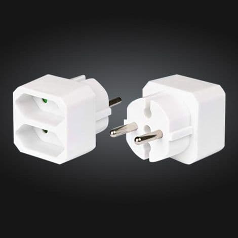 Europeisk Pluggadapter - 2 Uttak - Barnesikker - Hvit - 1 Stykke