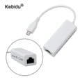Nätverksadapter - Kebidu - Micro USB till RJ45 - 10/100 Mbps - Kompatibel med Windows och Android - 15 cm