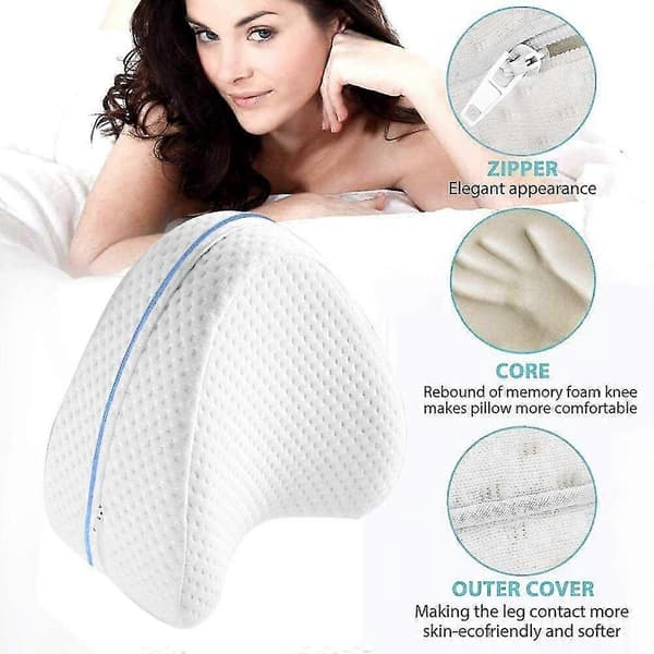 Memory Foam Benkudde Ortopedisk Fast Rygg Höfter Och Knästöd Kudde Ny