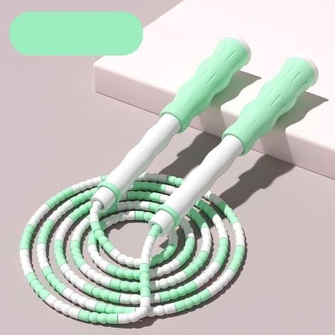 Hopprep, justerbart segmenterat hopprep, flexibelt och pärlat hopprep i PP-plast för träning