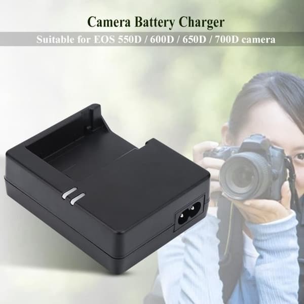 Batterioplader - Canon - LP-E8 - Kompatibel med EOS 550D/600D/650D/700D - EU-stik - Intelligent IC
