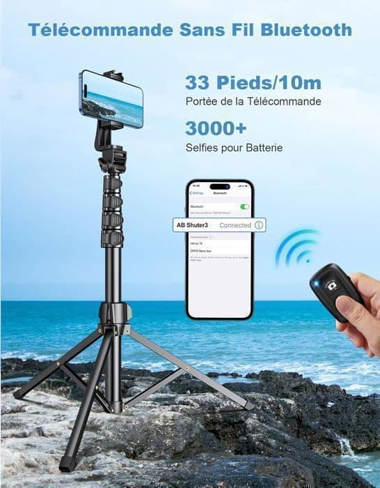 Smarttelefonstativ - MARSEE - Bærbart 170 cm - Aluminium - Fjernkontroll - Sklisikkert