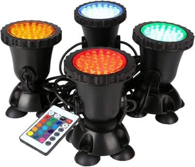 RGB Dränkbar LED-strålkastare IP68 för utomhusbruk Trädgård Pool Energi A Poolbelysning
