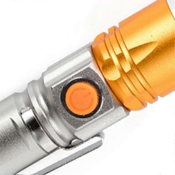 Tehokas LED-taskulamppu Ladattava USB Mini Taskulamppu LED Ulkokäyttöön Zoomattava Pitkän Kantaman Taskulamppu Vedenpitävä