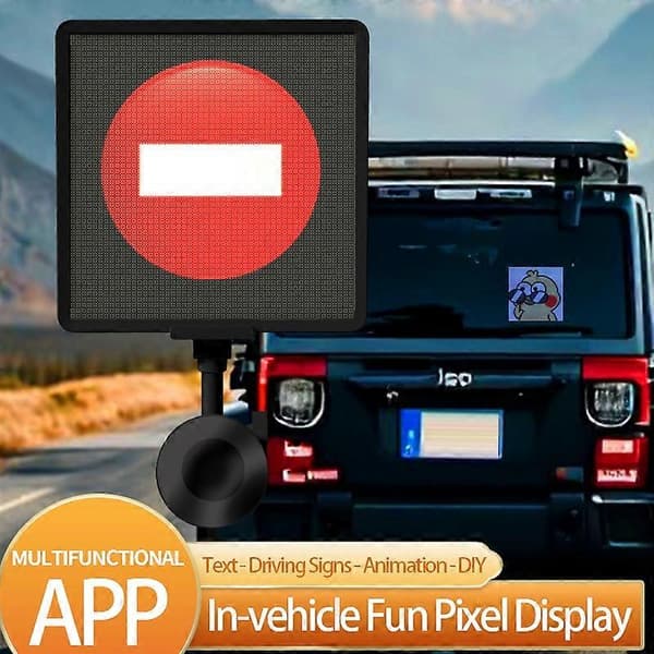 Typ A P64SR DIY Pixel LED Bilskylt Display Skärm Smartphone App Kontroll Ljus Stark Skylt