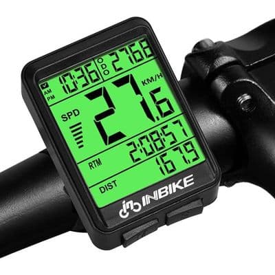 Trådløs cykelcomputer - GOTOSEEU - IP54 Vandtæt - Baggrundsbelyst display - Multifunktion - Stopur