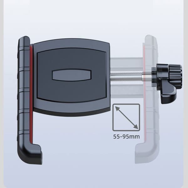 Motorcykel Telefonholder - SZCLKJGS - Universal - Anti-slip - Stødabsorberende - 1-sekunds Quick Release