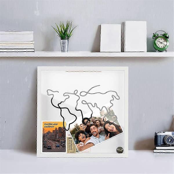 1 stk. Adventure Archive Box, Travel Shadow Box, Ticket Shadow Box med slids, Memory Boxes til Keepsa jn