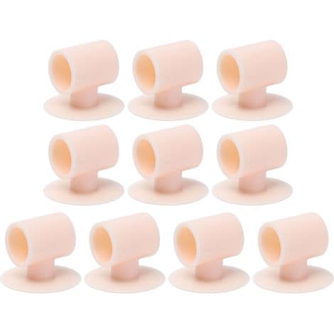 【Tyst】 + 【Silikonskyddsplatta】 + 【10-pack】 + 【Stötdämpande, Punkteringssäker, Rosa】