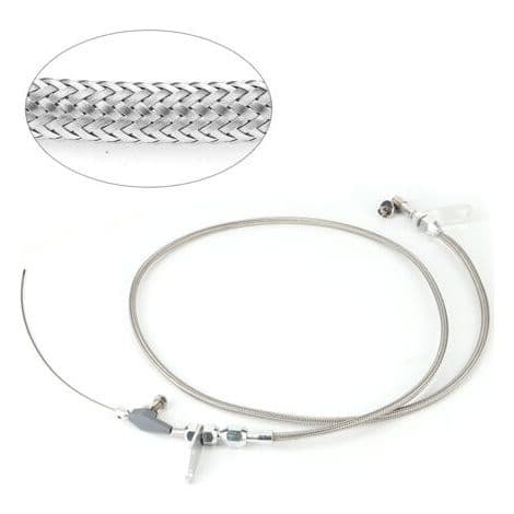 Transmission Kickdown Kabel Kit, Rustfrit Stål Kickdown Detent Transmission Kickdown Kabel Kit til 904