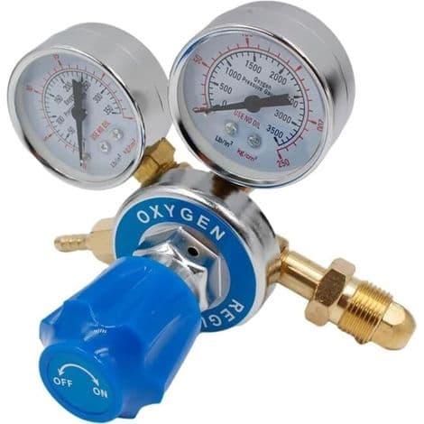 Mellemstor messing trykregulator, messing ilt trykregulator, G5/8 gevind, 0-2.5/0-25(MPa)