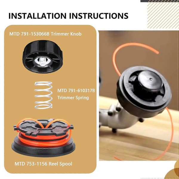Til MTD plæneklipper bump knop samling reservedel, 791-153066/791-153066B