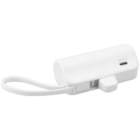 Mini bærbar multifunktionsoplader med integreret kabel til iOS, Type-C interface, 2-i-1 Mini USB-C Power Bank til nødsituationer