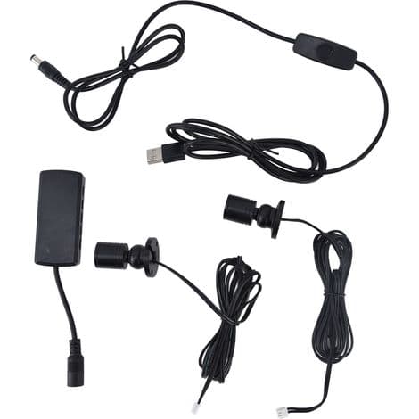 Liten, dimbar, USB-driven rund LED-skåpbelysning för garderober eller utställningsrum (1 för 9)