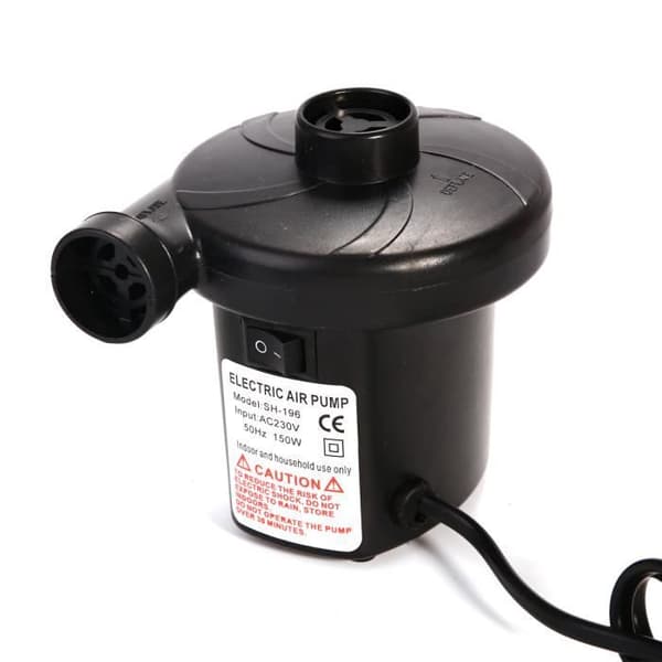 XCSOURCE Elektrisk luftpumpe/inflator til luftsenge, madrasser, pools og campingbrug, 230V, håndfri, OS340