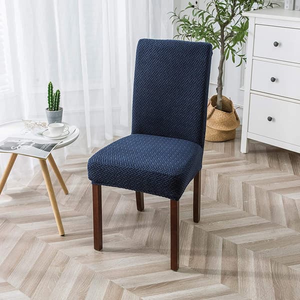 Sett med strekkbare stoltrekk marineblå
