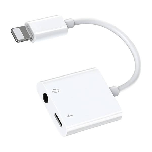 Lydadapter Lightning / 3,5 mm Joyroom S - Y105 (hvit)