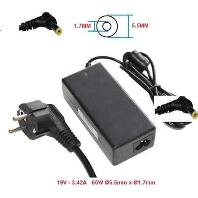 KOMPATIBEL STRØMFORSYNINGSOPLADER TIL ACER PACKARD BELL EMACHINE GATEWAY 19V - 3.42A 65W Ø5.5mm x Ø1.7mm Bærbar computer