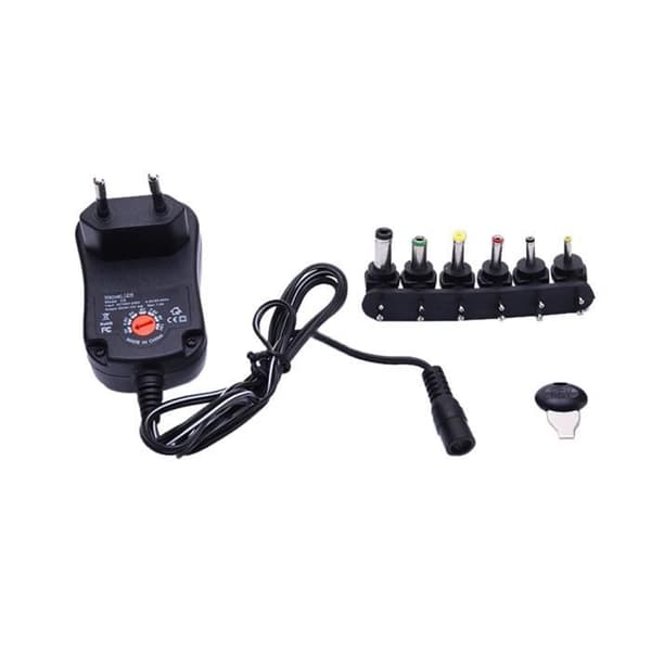 Strømadapter - VONETS - 12W - 6 udgange - 3V til 12V - Indendørs