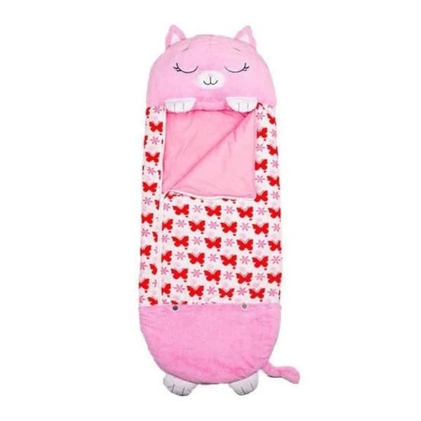 Barnsovsäck med kudde 137*50cm - Happy Nappers - Rosa - Rektangulär