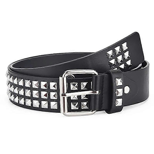 JIFANPAUL 2023 nytt fyrkantigt pärlnitbälte metall pyramidbälte män och kvinnor punk hardware jeansbälte designerbälte kvinnobälten