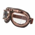 Vintage Motocross-briller, Pilothjelm, Steampunk Kobberlinse, Klar