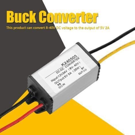 12V/24V til 5V 5A DC-DC Step-Down omformer strømforsyningsmodul