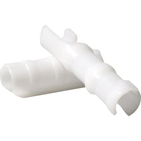 20-pack klämmor - Vindtäta karbinhakar av tjock 25 mm ABS, vit