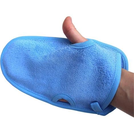 Badehåndklæde - Plantefibre - 21 x 12 cm - Til ansigt og krop - Eksfolierende massage - Voksne og børn - 3 stk.