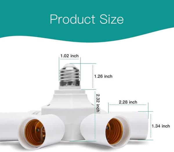 E26 E27 7-i-1 Fatningssplitteradapter til Standard E26 Medium Base Pærer i 1 Lyskilde