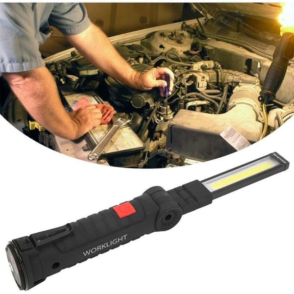 LED arbeidslys - PZCC - Stor modell - 350 lm - USB oppladbar - 360° magnet og krok