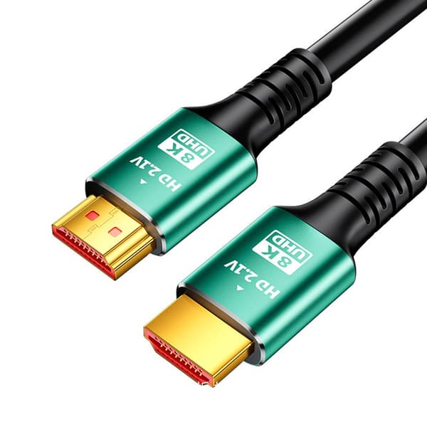 8K Ultra HD HDMI 2.1-kabel - Höghastighetskabel för spel, TV, dator och projektor - Grön aluminiumlegering 1m