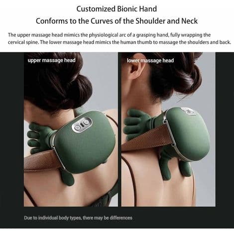 4D elektrisk massager, varmebehandling, dybdegående smertelindring, ergonomisk - ANDET