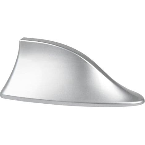 LA TECH Universal Bilantenne, Hajfinneantenne, AM&FM Bilantenne, Aluminiumantenne, 17cm, Sort, Bilantenne med Justerbar ABS, Sort, M018, Sølv