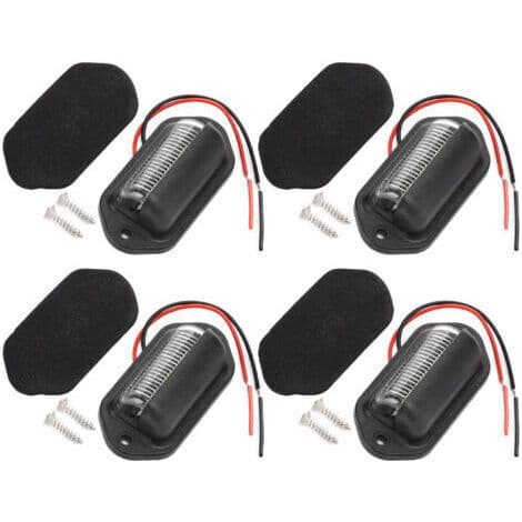 12V 6LED Nummerpladelys, 4 Styk, Høj Lysstyrke Hvidt Lys, Vandtæt til Bil