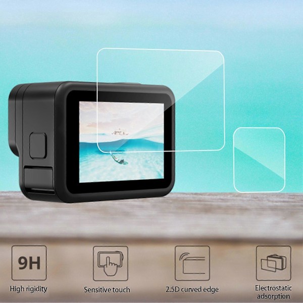 1 Set Kameraväska Stötdämpande Anti-fall Repsäker Dammtät Anti-förlust Elektrostatisk Vidhäftning Kameralinsskydd för GoPro11/10/9 QingHai