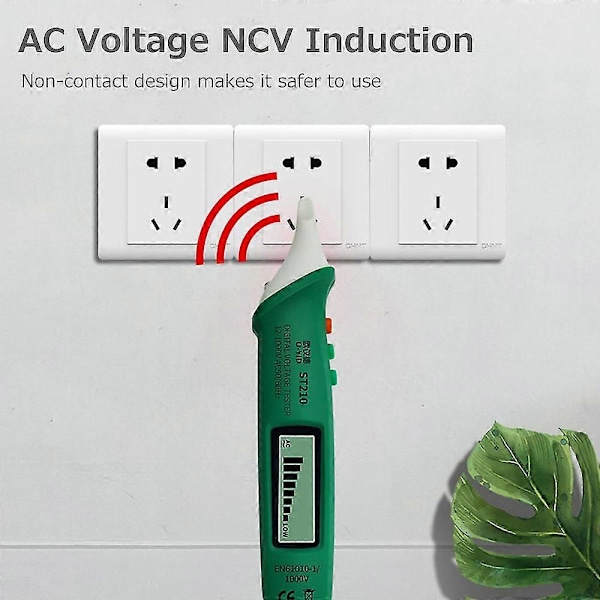 Digital Professionell Tråddetektor Elektrikerverktyg Beröringsfri AC Spänningstestare Penna 12v-1000v Ncv Noll/ Live Lan Testverktyg