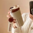 Smart Kaffe Termokop - MÆRKE - 410ml - Rustfrit Stål - Temperaturdisplay - Lækagesikker