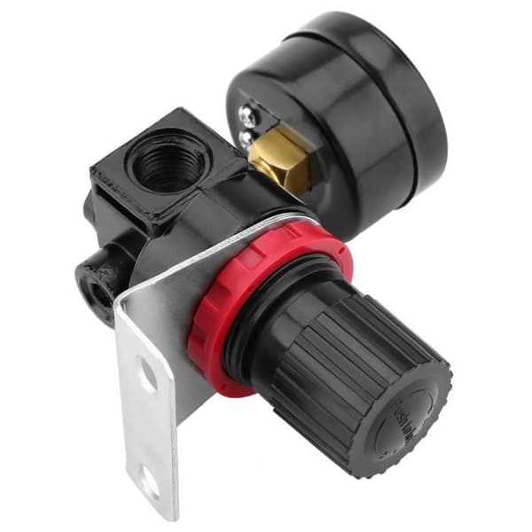 Trykregulator, AR2000 pneumatisk betjent kompressor, trykaflastningsventil med manometer