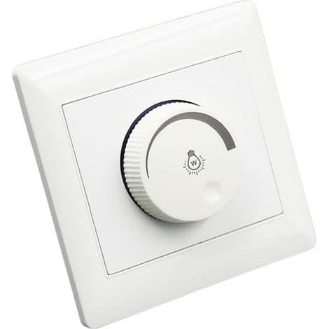 LED trykknappdimmerbryter, hvitt deksel, 99cm, hvit